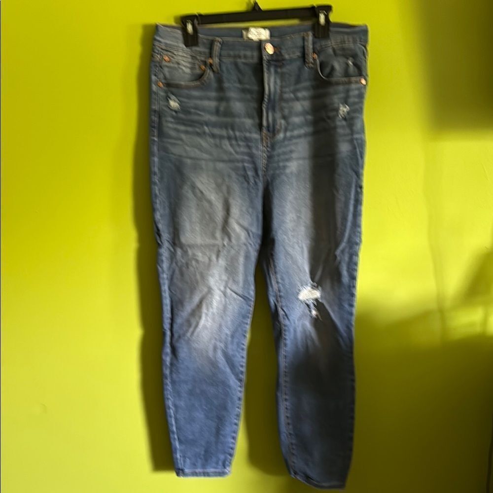 Rachel Roy Factory Distressed Stretch Skinny Jeans Size 12